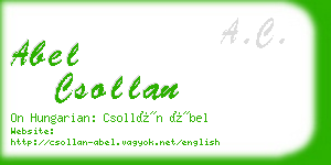 abel csollan business card